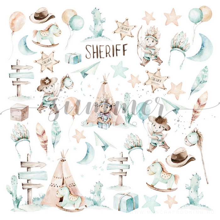     LITTLE SHERIFF, 20*20 , 16 