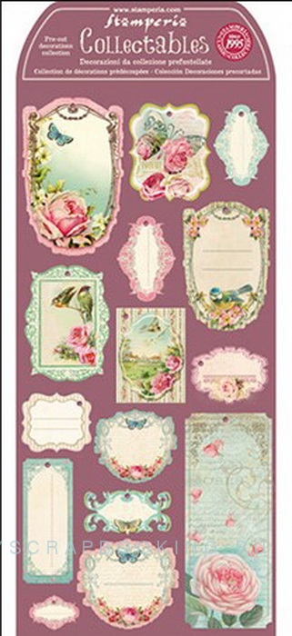 Высечки для скрапбукинга, самоклеющиеся, «Floral poem» 1, картон, 12,8х20 см